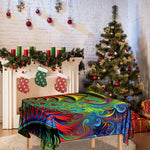 Psychedelic Fractal Print Tablecloth