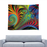 Psychedelic Fractal Print Tapestry