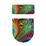 Psychedelic Fractal Print Toilet Lid And Tank Cover Set