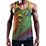 Psychedelic Fractal Print Training Tank Top