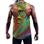 Psychedelic Fractal Print Training Tank Top