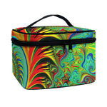 Psychedelic Fractal Print Travel Makeup Bag