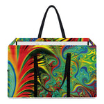 Psychedelic Fractal Print Utility Tote Bag