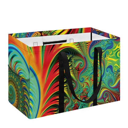 Psychedelic Fractal Print Utility Tote Bag