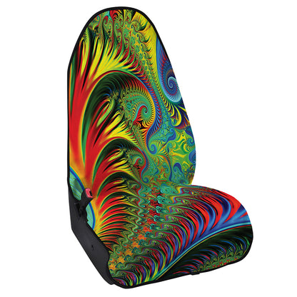 Psychedelic Fractal Print Waterproof Car Seat Cover