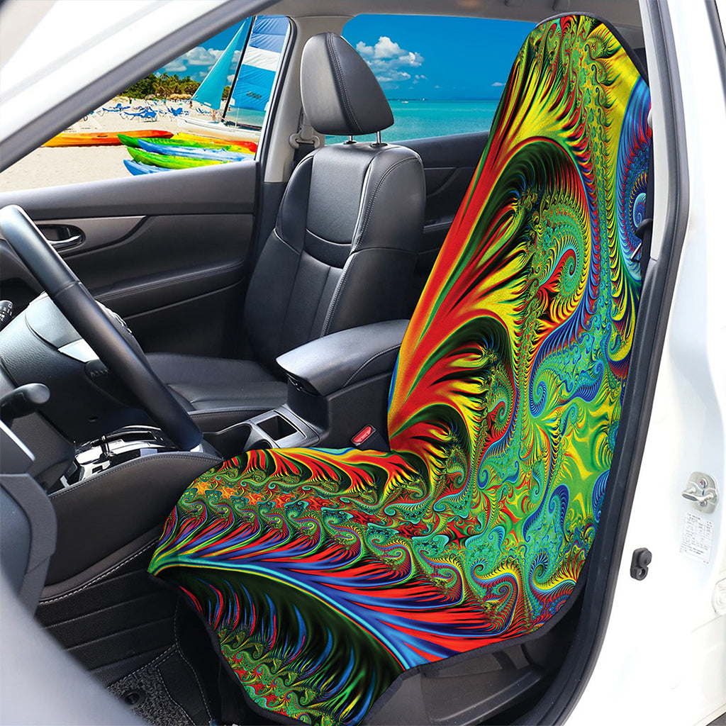 Psychedelic Fractal Print Waterproof Car Seat Cover