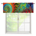 Psychedelic Fractal Print Window Valance