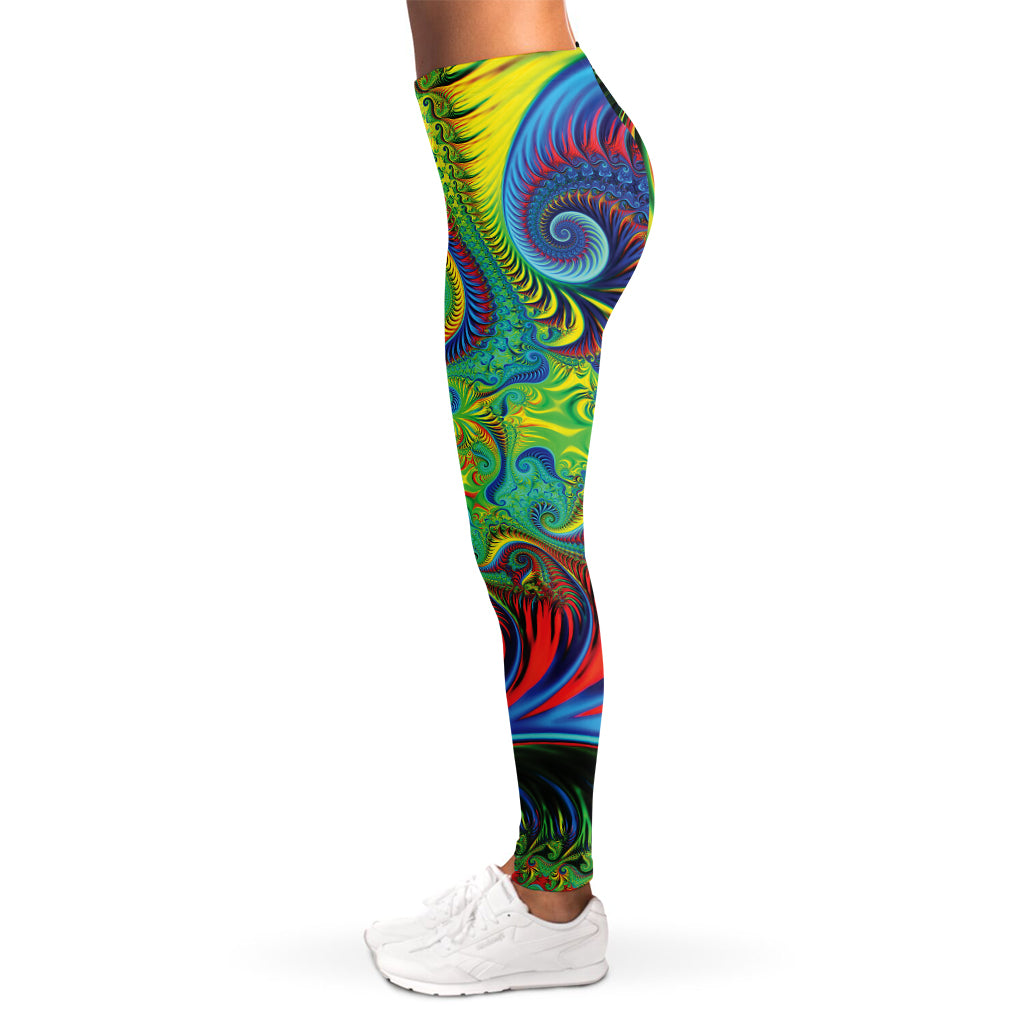 Psychedelic Fractal Print Women's Leggings