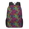 Psychedelic Funky Pattern Print 17 Inch Backpack