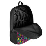 Psychedelic Funky Pattern Print 17 Inch Backpack