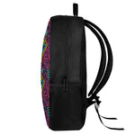 Psychedelic Funky Pattern Print 17 Inch Backpack