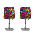 Psychedelic Funky Pattern Print Bar Stool Covers