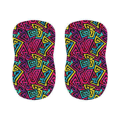 Psychedelic Funky Pattern Print Bar Stool Covers
