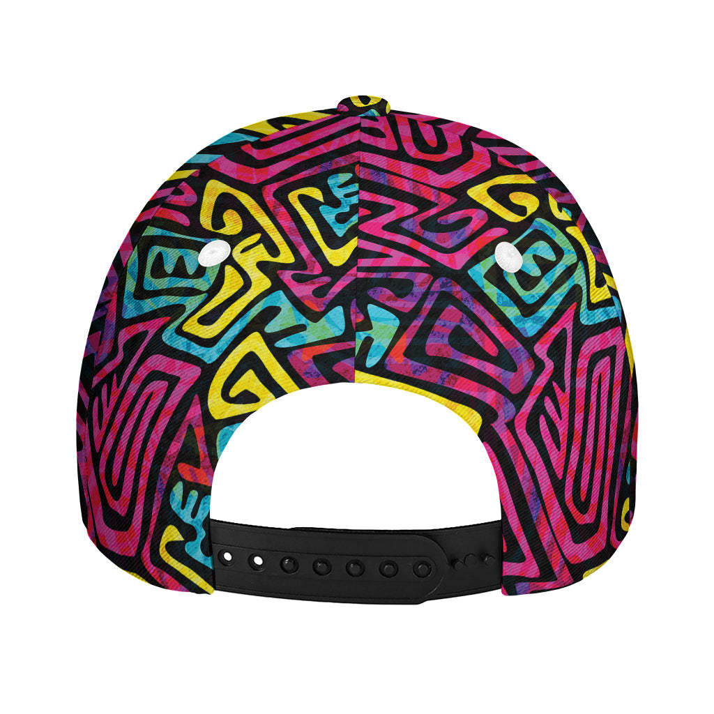 Psychedelic Funky Pattern Print Baseball Cap