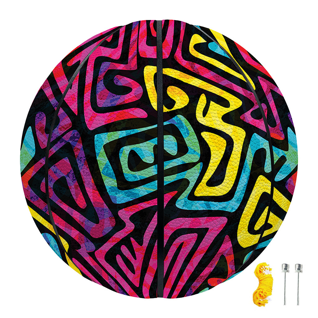 Psychedelic Funky Pattern Print Basketball