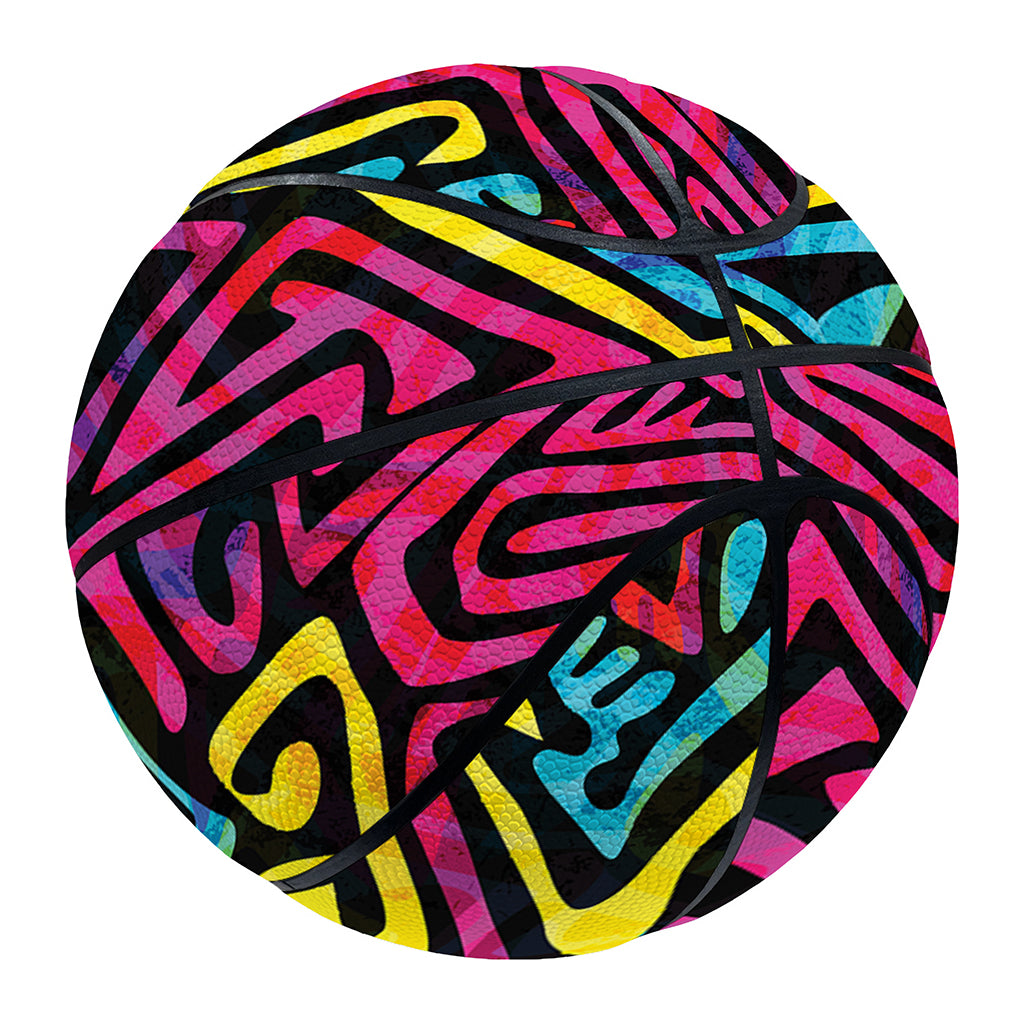 Psychedelic Funky Pattern Print Basketball