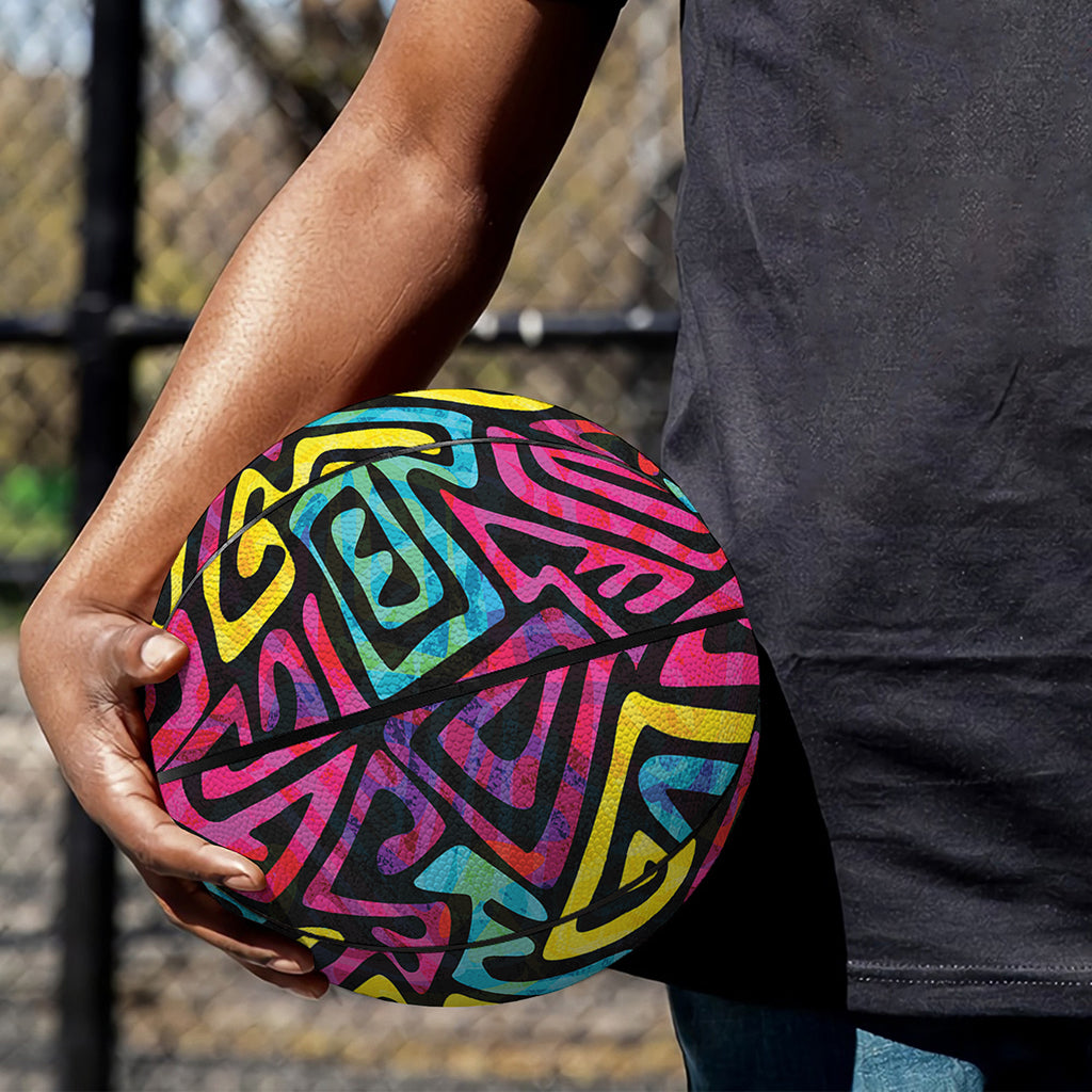 Psychedelic Funky Pattern Print Basketball