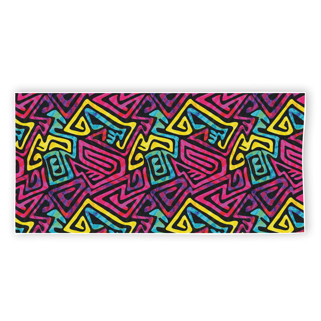 Psychedelic Funky Pattern Print Beach Towel