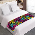 Psychedelic Funky Pattern Print Bed Runner