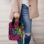 Psychedelic Funky Pattern Print Bible Tote Bag