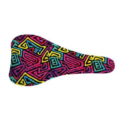 Psychedelic Funky Pattern Print Bicycle Seat Cover