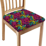 Psychedelic Funky Pattern Print Chair Cushion Cover