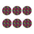 Psychedelic Funky Pattern Print Coaster Set