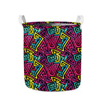 Psychedelic Funky Pattern Print Collapsible Laundry Basket