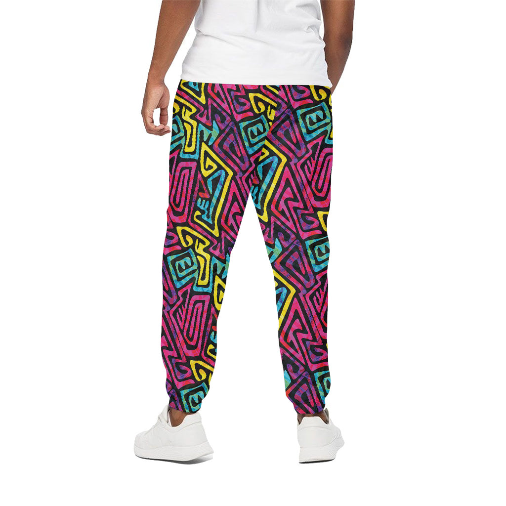 Psychedelic Funky Pattern Print Cotton Pants