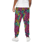 Psychedelic Funky Pattern Print Cotton Pants