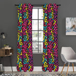 Psychedelic Funky Pattern Print Curtain