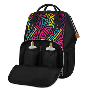 Psychedelic Funky Pattern Print Diaper Bag