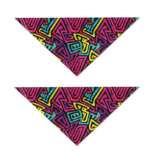 Psychedelic Funky Pattern Print Dog Bandana