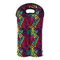 Psychedelic Funky Pattern Print Double Neoprene Wine Tote