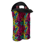 Psychedelic Funky Pattern Print Double Neoprene Wine Tote
