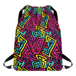 Psychedelic Funky Pattern Print Drawstring Backpack