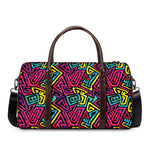 Psychedelic Funky Pattern Print Duffle Bag