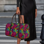Psychedelic Funky Pattern Print Duffle Bag