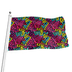 Psychedelic Funky Pattern Print Flag