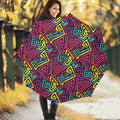 Psychedelic Funky Pattern Print Foldable Umbrella