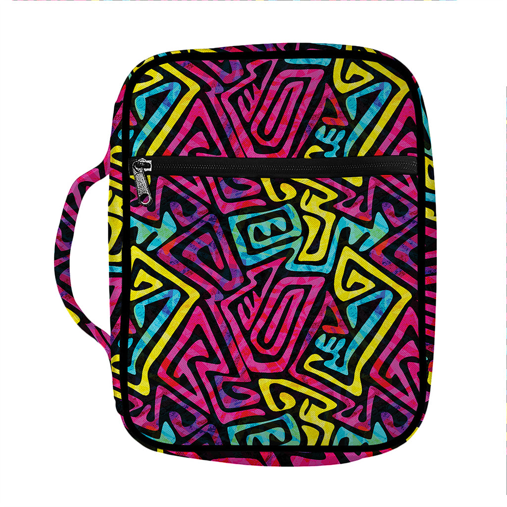 Psychedelic Funky Pattern Print Front Pocket Bible Bag