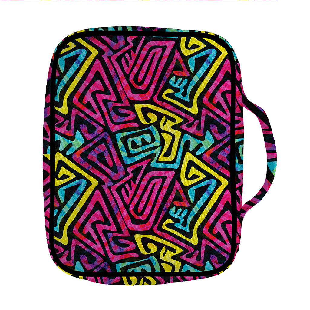 Psychedelic Funky Pattern Print Front Pocket Bible Bag