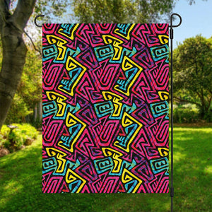 Psychedelic Funky Pattern Print Garden Flag