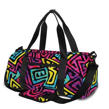 Psychedelic Funky Pattern Print Gym Bag