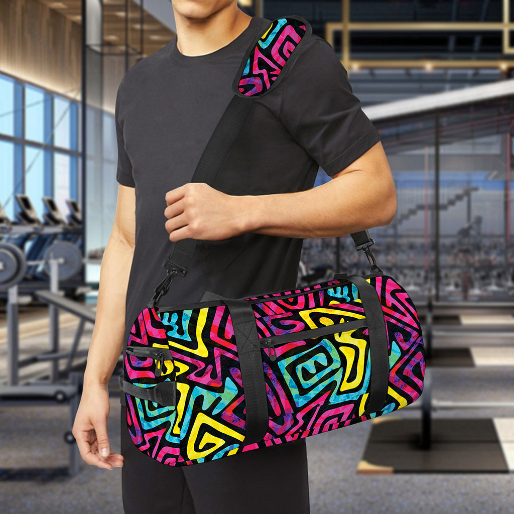 Psychedelic Funky Pattern Print Gym Bag