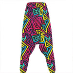 Psychedelic Funky Pattern Print Hammer Pants