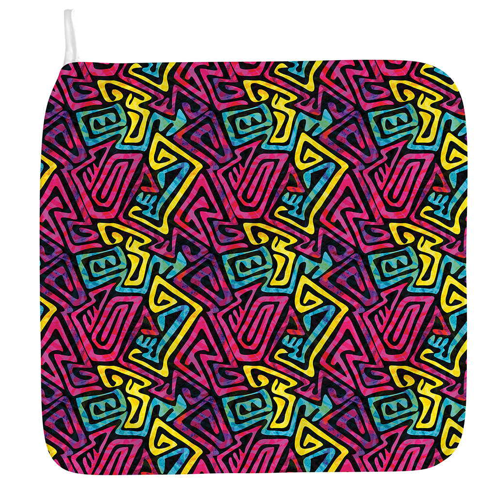 Psychedelic Funky Pattern Print Hand Towel
