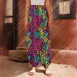 Psychedelic Funky Pattern Print Harem Pants