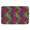 Psychedelic Funky Pattern Print Indoor Door Mat