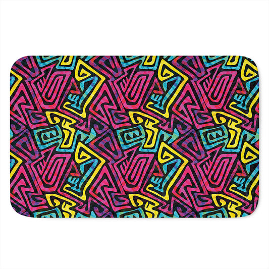 Psychedelic Funky Pattern Print Indoor Door Mat